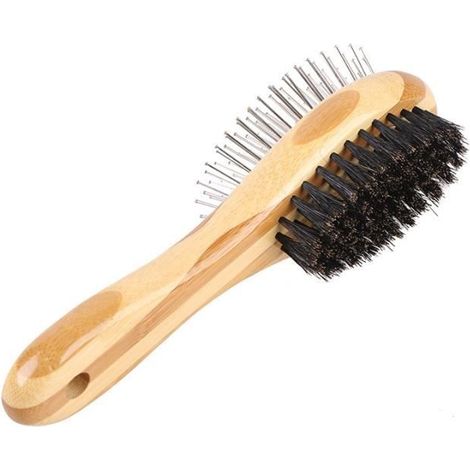 Brosse pour Chien Chat Double Face, Toilettage Massage en Double Face Brosse Bain pour Animaux Peigne de Massage Epilateur-Ywey (1/5)