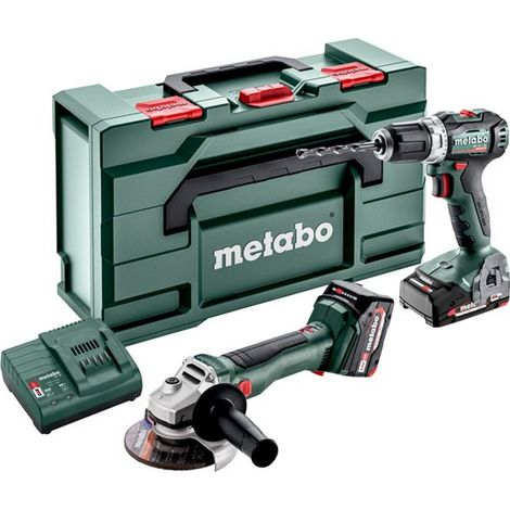 Set combinato Metabo 18V 2.6.5 18 V (BS 18 L BL + W 18 L BL 9-125 Quick) 1x2,0Ah 1x4,0Ah metabox