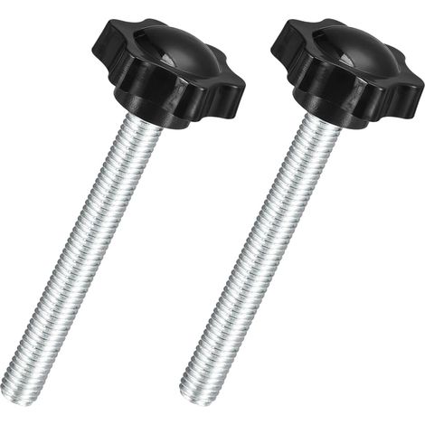 2Pcs Boutons Étoile M10 x 80mm, Bouton de Serrage Hexagonal en Plastique à Visser à la Main pour le Remplacement de la Base de Parasol (1/5)