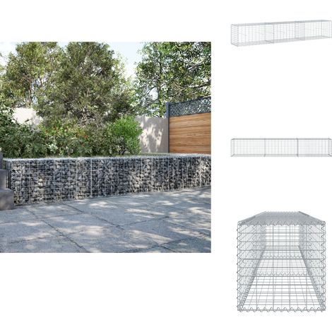 Panier gabion avec couvercle 300x50x50 cm fer galvanisé - Panier Gabion - Paniers Gabion - Mur En Gabion - Gabion (1/5)