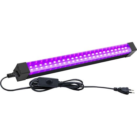 15-W-LED-Schwarzlicht, UV-Lichtleiste, tragbare Schwarzlichtleiste, Neon-Schwarzlicht 395–405 nm, Weihnachtsfeier, Bodypainting, Disco [Energieklasse E]