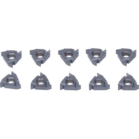 Lot de 10 plaquettes de tournage carbure, haute dureté, finition soignée, inserts stables pour fraisage sur tour CNC (1/5)