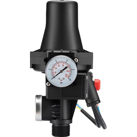 Wiltec Druckschalter SKD-3 230V 1-phasig bis 10 bar, Druckwächter mit Trockenlaufschutz für Hauswasserwerke und Pumpen, zuverlässige Pumpensteuerung (1/5)