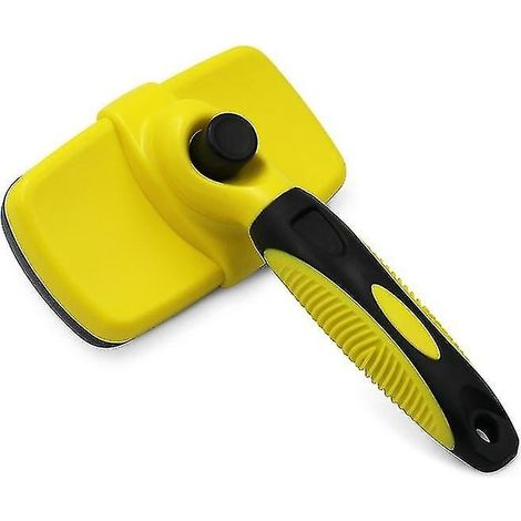 Brosse de lissage autonettoyante, brosse de toilettage pour chiens et chats, élimine le sous-poil mort et les poils détachés. (1/5)
