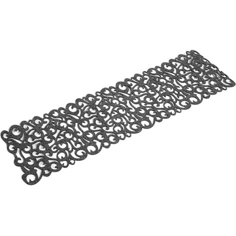 Lot de 6 sets de table et chemins de table rectangulaires gris anthracite pour décoration intérieure, tapis de table 29x102 cm (1/5)