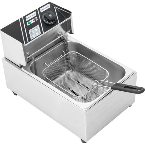 Fritteuse, 6L Kapazität, 2500W Leistung, WEISS (1/2)