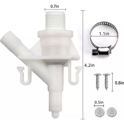 Convient pour le mécanisme de chasse d'eau à pédale Dometic 385311641 (1/4)