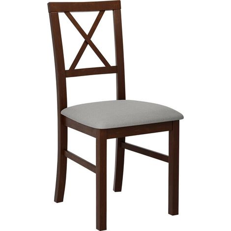 Chaise Victorville 156, Noyer, 93x43x52cm, Tissu, En bois, Bois, Mobilier déjà assemblé (1/4)