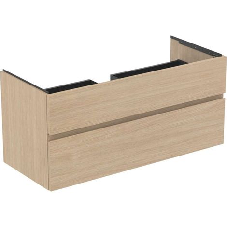 Ideal Standard Finesse - Mueble de lavabo, 120x51x55 cm, 2 cajones, roble blanco E3394US (1/3)