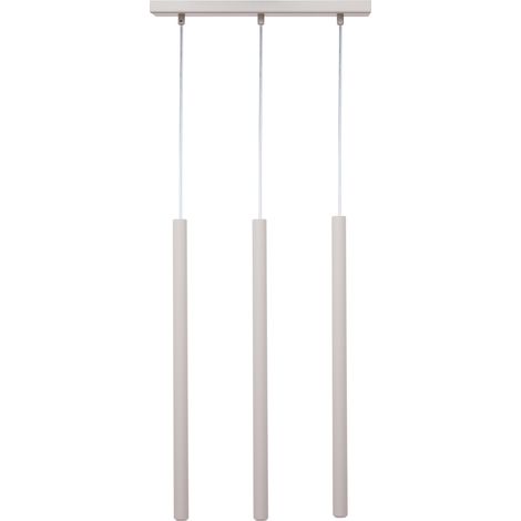 Lampada a sospensione SOPEL 3 luci grigio-beige 38 cm (1/3)