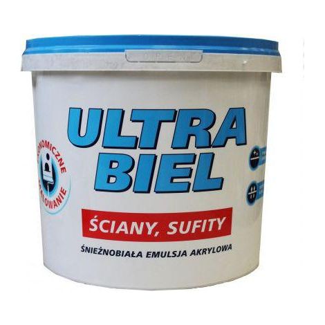 Pittura a emulsione acrilica Śnieżka per pareti e soffitti interni Ultra Biel 3L