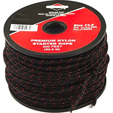 Briggs & Stratton – Corde de lanceur 3,6mm – Résistance optimale pour démarrage moteur thermique – Longueur au mètre – Pour tondeuse et équipements de jardinage