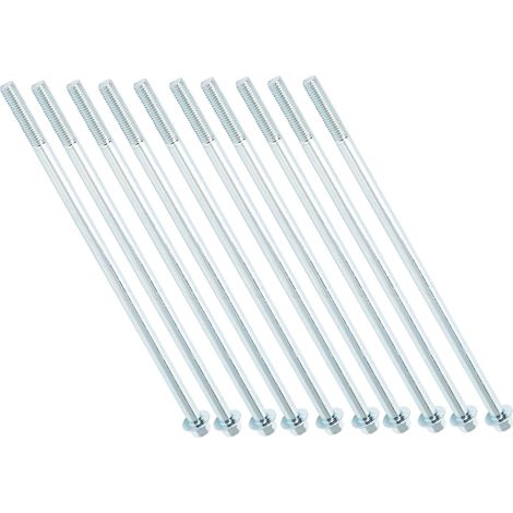 Lot de 10 vis M8x210 pour support moteur essence, boulons longs à bride hexagonale, accessoire de fixation (1/5)