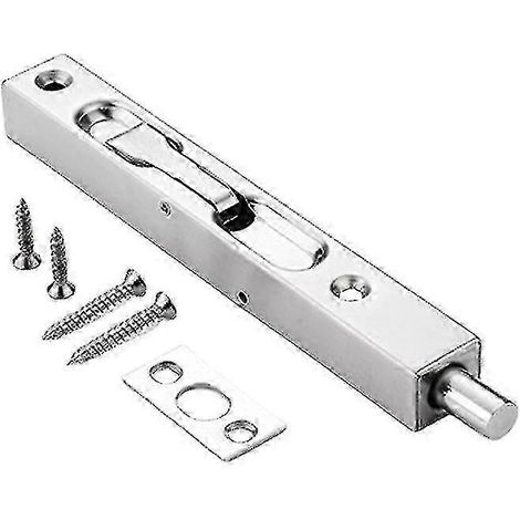 Verrou de porte en acier inoxydable 304 pour porte double, verrou de sécurité avec ressort puissant, (6 pouces) (1/5)