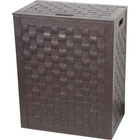 Panier à linge marron foncé Intrecci 60,5cm (1/2)