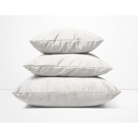 Cuscino ARREDO VELVET BIANCO in Morbido tessuto Vellutato Antimacchia cm. 40 - 50 - 60 Made in Italy Cm. 40x40 (1/5)