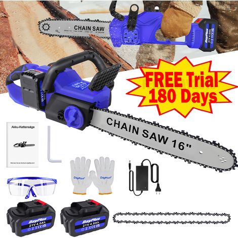 16'' 36V Electric Chainsaw Cordless Brushless Wood Cutting Tree Pruning Battery (1/5)