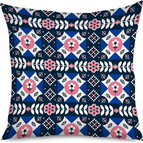 Housse de coussin imprimé paon, luxe ethnique (1/5)