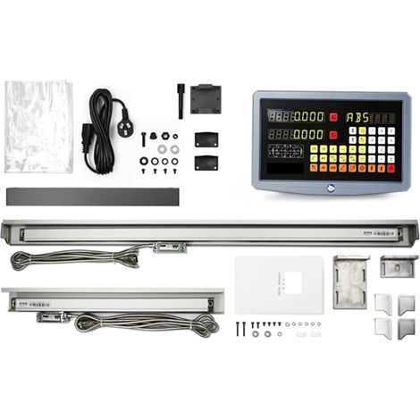 Échelle linéaire numérique SDS2MS 2 Axe Drogue Définir le kit Digital Readou avec 2pcs Échelle linéaire 5U longueur de 120mm à 1020mm for le moulin à tour Cnc Machine pour la machine de tour de fraisa (1/5)