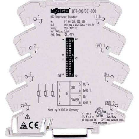 Transducteur thermométrique modulaire Wago 857-800