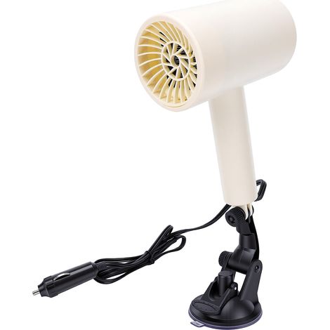 Dégivreur Portable pour pare-brise, chauffage de voiture, désembueur, chauffage rapide, souffleur d'air avec support d'aspiration, Beige, 12V (1/5)