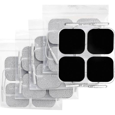 Électrodes pour appareil TENS 50 x 50 mm (Lot de 20) — Patches d'électrodes TENS de 3e génération, sans latex et améliorés (1/4)