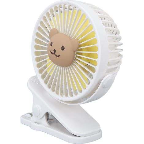 Kinderwagen-Ventilator-Clip, USB-Design, Cartoon-Motiv, 3 Geschwindigkeitsstufen, tragbar, modisch, verstellbar, Typ 3 (1/5)