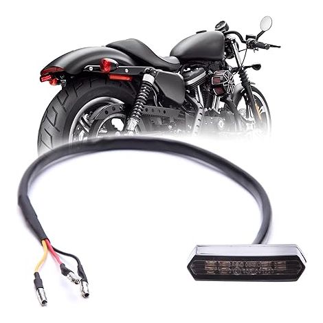 Feu Arrière Moto Feux Stop de Frein Rouge Lumière De Plaque D'immatriculation 12V Universel pour Scooter Quad Vélo (1/5)