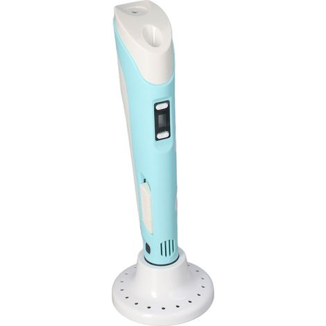 Kit de stylo d'impression 3D en ABS, support ergonomique, consommables d'impression PLA 3 couleurs, 5 V CC, bleu. (1/5)