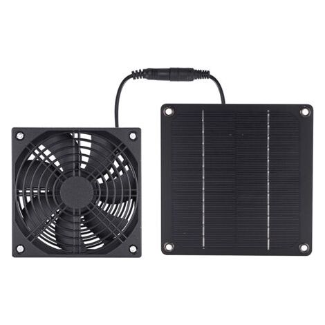Ventilateur d'échappement à panneau solaire – Ventilateur solaire puissant et étanche – Mini ventilateur sûr pour l'extérieur, aère votre maison, garage ou poulailler (1/5)