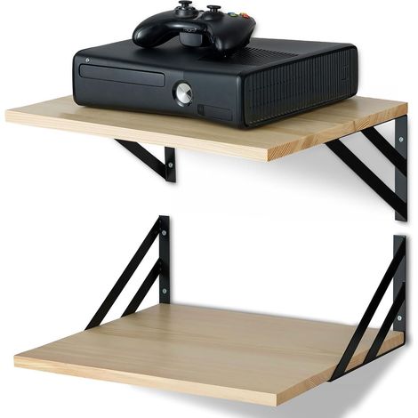 Étagères Murale Flottantes en Bois de 30 cm de Profondeur, Lot de 2 (1/5)