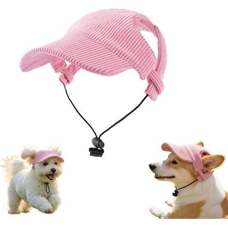 Hunde-Baseballkappe – Geeignet für Hunde mit einem Gewicht von 7,5 bis 15 kg – Rosa – Größe M – Hundemütze (1/5)