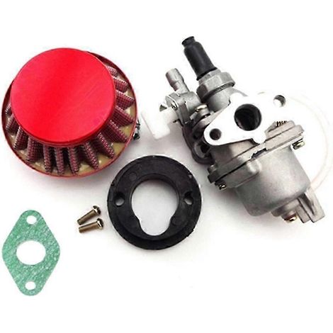 Kit filtre à air 42 mm + carburateur compatible avec moteurs 2 temps 47 cc et 49 cc, mini moto, quad enfant, dirt track, SZRH (1/4)
