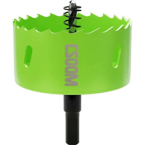 Scie cloche bi-métal pour travaux dans les plaques de plâtre, le plastique, le bois, les métaux, la tôle d'acier fine, outil de perçage, taille 80 mm (1/5)