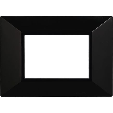 ETTROIT AN90302 3p Pyramidenplatte Moon Series, schwarze Farbe, kompatibel mit Bticino Axolute