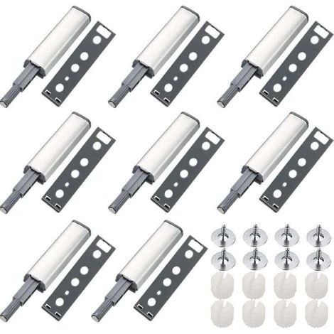 Set mit 8 magnetischen Druck-/Zugriegeln für Schranktüren, magnetischer Metallriegel, magnetischer Druck-/Zugriegel