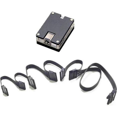 6SATA 5,5 x 2,5 mm auf 12V 5V starres Netzteil für SATA-Festplatten/SSDs (1/5)