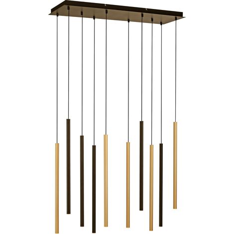 Lampe suspendue unique Flute 10 lumières - 2110-18 (1/5)