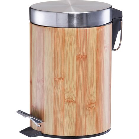 Zeller Elegante Pattumiera a Pedale 3 Litri Marrone