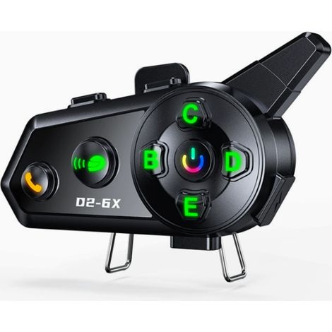 Casque talkie-walkie Bluetooth D26X : étanche et résistant à la poussière, partage et mixage de musique, communication multi-utilisateurs de 1 à 5 personnes. (1/5)