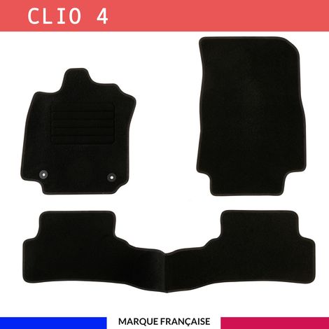 Tapis de voiture - Sur Mesure pour CLIO 4 (2012 - 2019) - 3 pièces - Tapis de sol antidérapant pour automobile