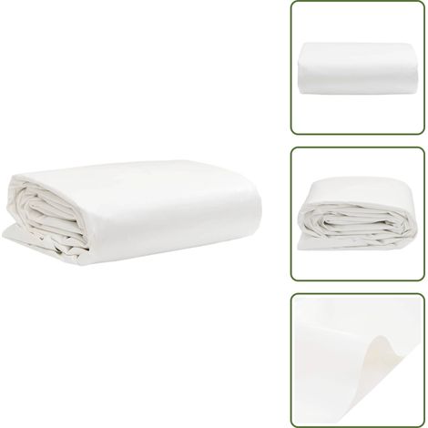 Bâche blanc 1x2,5 m 600 g/m² - Couverture Imperméable - Bâche Protectrice - Bâche Extérieure - Bâche Multifonction - Bâche Voiture