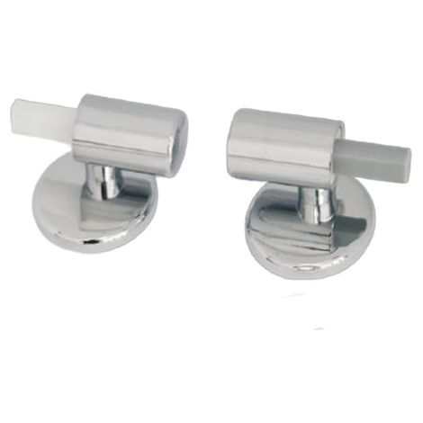 Set 2 balamale inchidere pentru capac toaleta, aliaj de zinc, design rotund, instalare usoara (1/2)