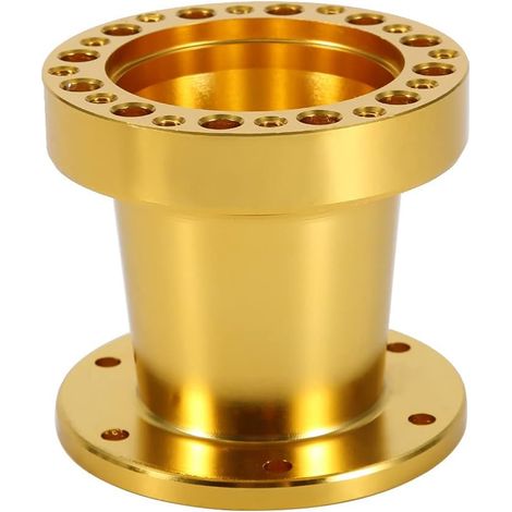 Entretoise de Volant, Kit d'adaptateur de Moyeu en Aluminium de 3 Pouces, Insert de Volant de Voiture Universel pour la Plupart des Voitures (GOLD) (1/5)