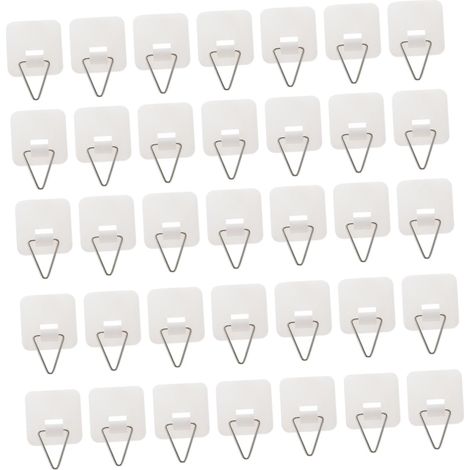 Lot de 50 crochets à vaisselle en plastique blanc structure (1/5)