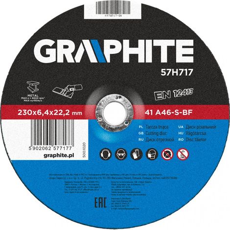 Disco abrasivo para metal de 230 x 6,4 x 22,2 mm, 27 A24-S-BF
