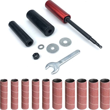 Ej.Life Handgeführte Gummi-Schleiftrommel, 1,5 Bohrer-Schleifdorn-Spindelschleifer-Adapter für Bohrmaschinen und Bohrmaschinen, 10 Stück Spindelschleifer-Hülsen Antriebsspindelschleifer (1/5)