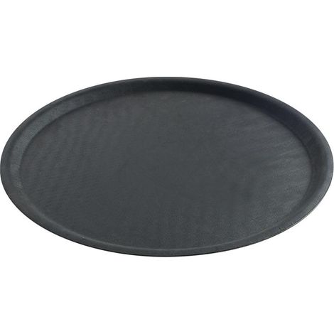400 mm schwarze, runde Tischplatte aus verstärktem Fiberglas, stoß- und temperaturbeständig