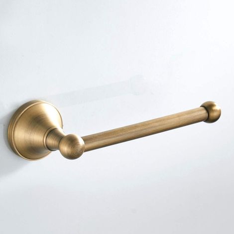 Porte-rouleau de papier toilette en laiton antique, porte-rouleau de cuisine, porte-rouleau de papier toilette mural pour salle de bain et cuisine, bronze brossé (1/4)