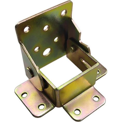 Charnières de fixation autobloquantes pour pieds de table pliants en fer, finition zinc coloré, lot de 4 (1/3)